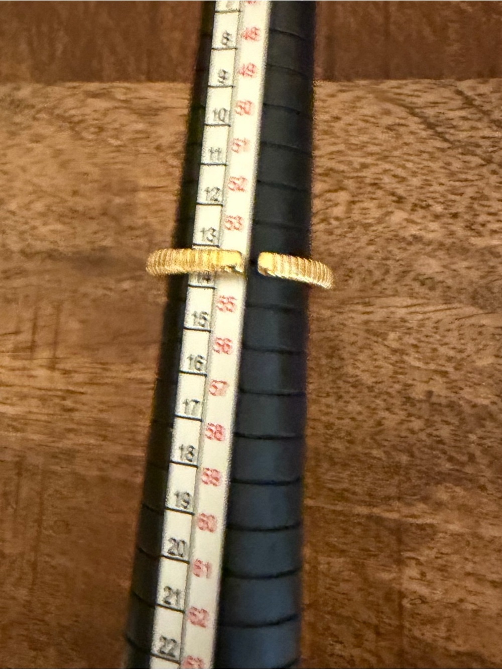 Gold-Tone Blue Enamel Ring with Green Crystal Accent Size 7 - Picture 5 of 7